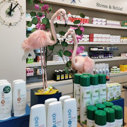Warenpräsentation für eine Apotheke, umgesetzt von ART DEKO